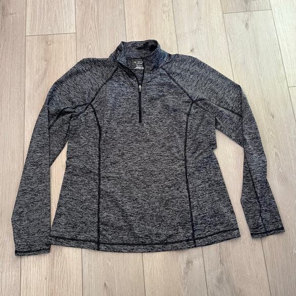 Tek GearWomen’s Black & White DryTek 3/4 Zip Long Sleeve Shirt Sz XL - Picture 1 of 7